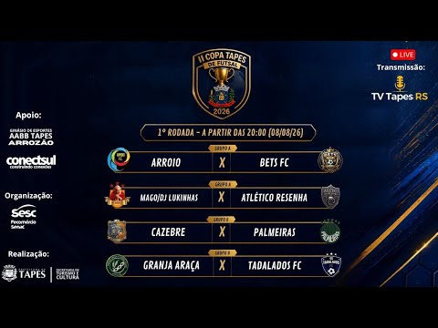 2° COPA TAPES DE FUTSAL - 1° RODADA - 2026 - (editado) completo