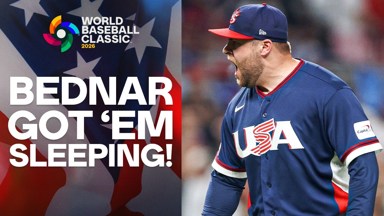 David Bednar gets out of trouble for Team USA! 🇺🇸 (Full at-bat)