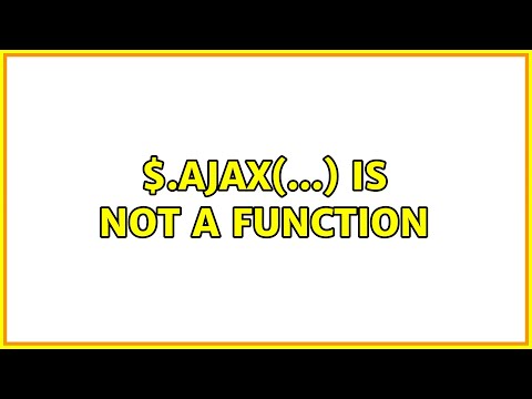 Ajax Is Not A Function