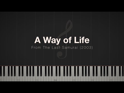 A Way of Life (from "The Last Samurai") \\ Hans Zimmer \\ Synthesia Piano Tutorial