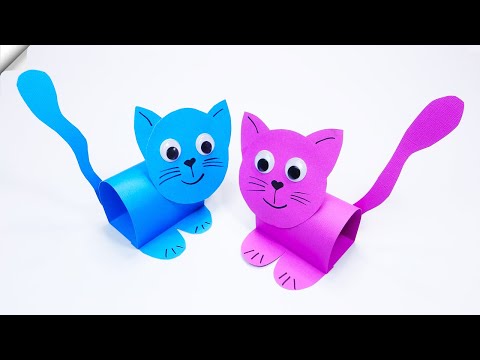 Cute Paper CAT Moving paper toys Paper crafts