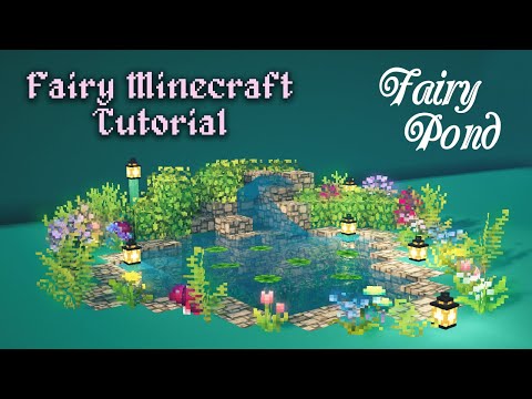 Fairy Minecraft: Pond Tutorial 🍄🌿✨Fairytale Fairycore Fairy tail Cottagecore Mizuno 🌸 Kelpie The Fox