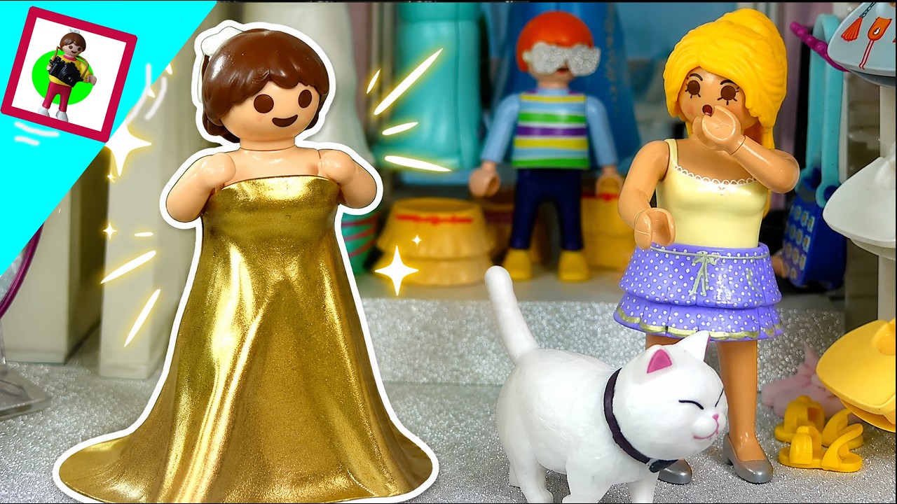 Playmobil Film "Heimlich das goldene Kleid angezogen" Familie Jansen / Kinderfilm / Kinderserie