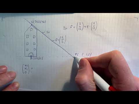 Schattenpunkt eines Turms bestimmen