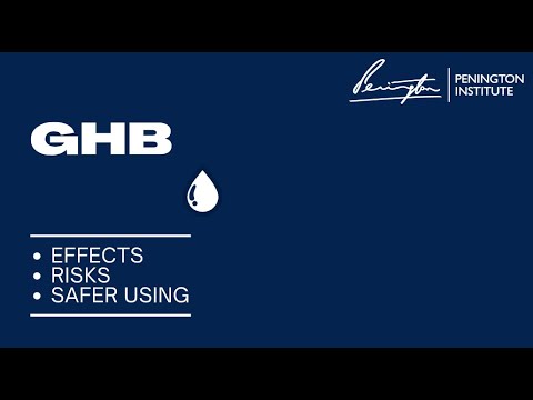 GHB training – effects, risks and safer using
