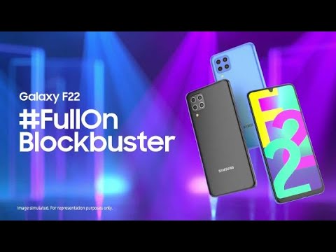 thumbnail video image 2 of Smartphone Samsung  Galaxy F22 64GB 4GB RAM Negro Cámara Cuádruple Samsung F22, 2 of 5