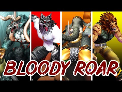 Bloody Roar 1 + 2 + 3 + 4 + Primal Fury - All Bosses + Endings [YUGO]