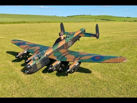 GIANT 1/6 SCALE RC AVRO LANCASTER - 4 X ZENOAH 38cc PETROLS - JACK AT NLMFC - 2023