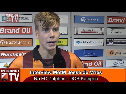 MotM Jesse de Vries na FC Zutphen - DOS Kampen (1-5)