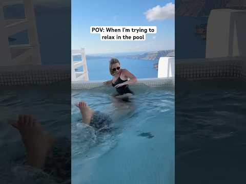 POV: My fiancé when I’m trying to relax in the pool #couple #prank
