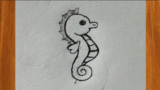 Easy Seahorse Drawing Tutorial with Pencil | Step by Step Guide for Beginners