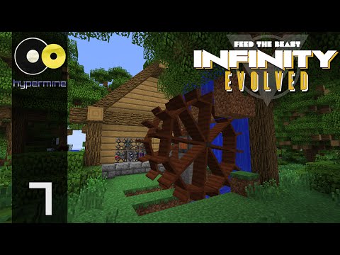 Minecraft Hypermine FTB: Infinity Evolved  | Immersive Engineering Water Wheel | E07