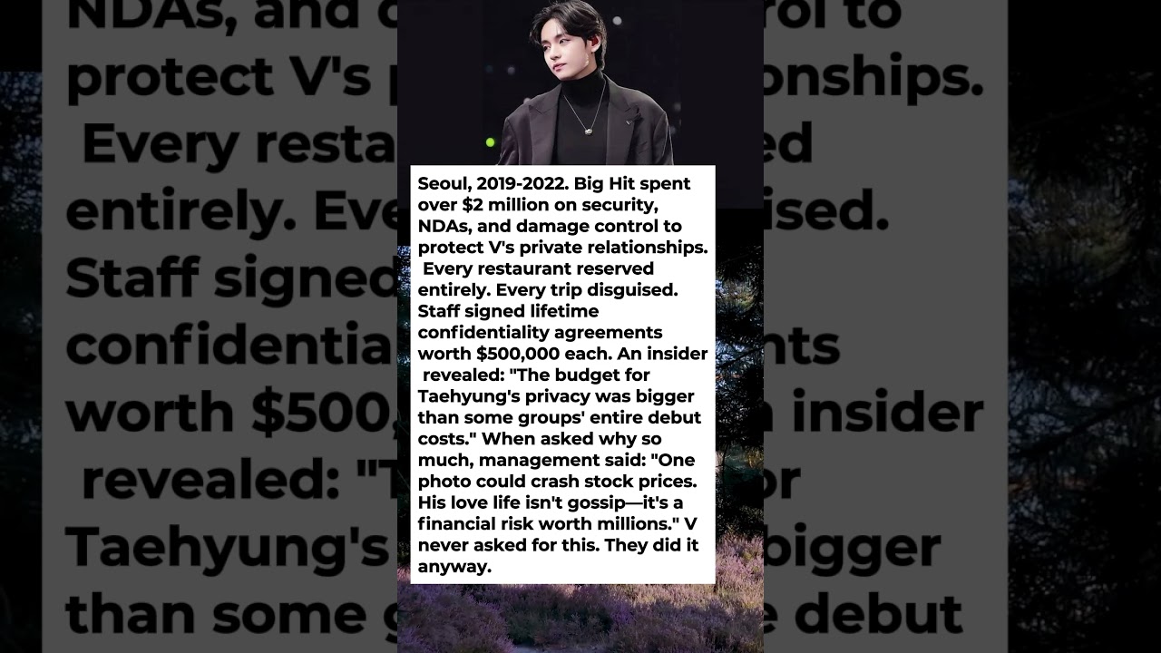 The $2 Million BTS Paid to Keep V's Dating Life Secret for 3 Years Was Leaked by an Insider