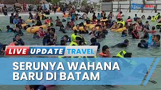 Pengunjung Rasakan Sensasi Diterjang Ombak di Wahana Permainan Air di Golden View Kota Batam