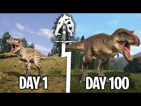 Tóm tắt 100 Ngày Tyrannosaurus Rex Sinh Tồn Siêu Khó Trong The Isle !!