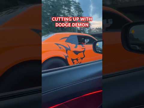 CUTTING UP IN TRAFFIC WITH DODGE DEMON #chicago #dodge #challenger #hellcat #shorts