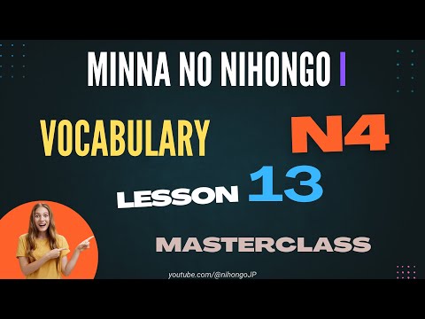 ✅Learn Japanese | Minna No Nihongo Lesson 13 Vocabulary | All examples