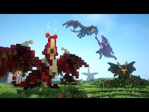 10 Minecraft DRAGON Sculptures to use in your Worlds!