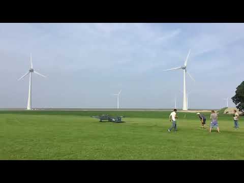 RC Ww2 bomber takeoff from helicopter