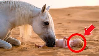HOMEM RICO ABANDONA BEBÊ NO DESERTO ESCALDANTE E SAI RINDO, MAS O CAVALO FAZ ALGO QUE CHOCA A TODOS…
