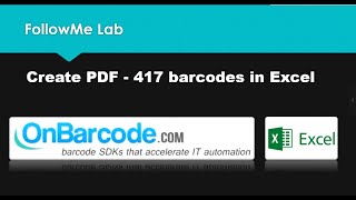 Excel PDF-417 barcode image maker: create, print 2d PDF417 images in MS Excel
