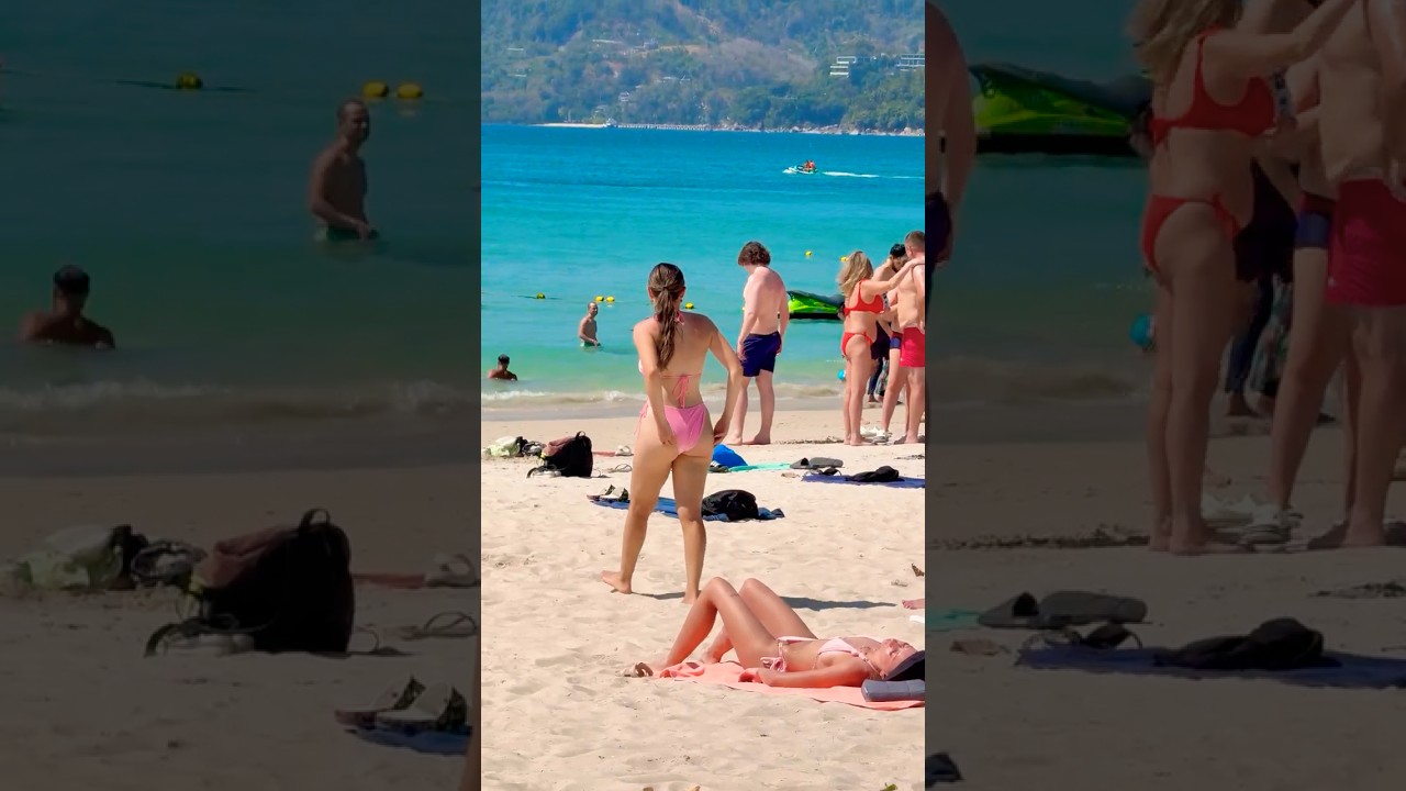 🇹🇭Phuket Beach Beautiful Day Wonderful Summer Holiday 28⛵️ #phuketbeach