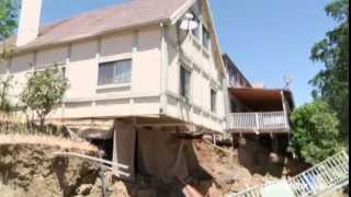 Homes swallowed up as ground gives way in California