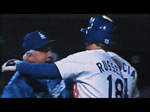 Bill Russell lays down a Game-Winning bunt-single