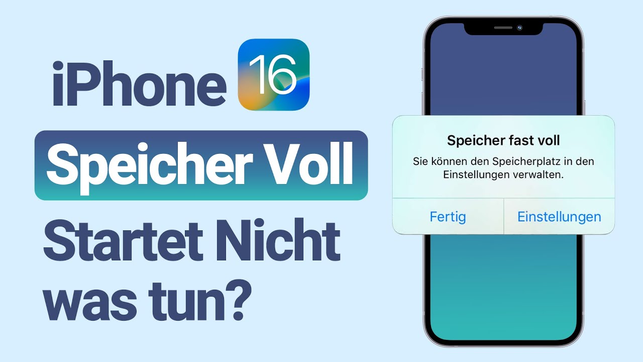 iPhone startet nicht mehr Speicher voll beheren