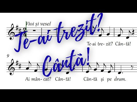 "Cântă!" (Re major) - negativ și partitură