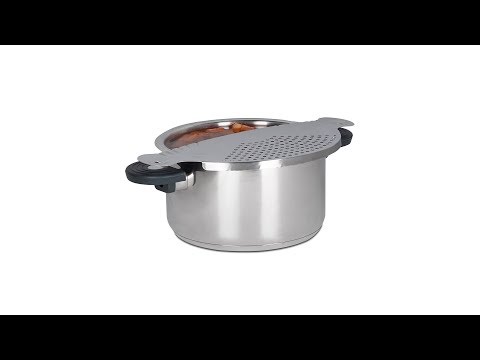 Égouttoir casserole en inox à clips Argenté - Métal - 13 x 1 x 33 cm