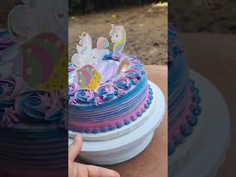 Unicorn theme cake...#bakery #music #audio #cake #howtomakecakecreamathome #food
