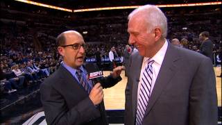 Gregg Popovich Hugs Jeff Van Gundy During Interview!