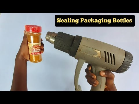 Part of a video titled Sealing packaging bottles - YouTube