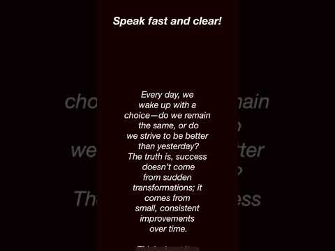 Speak fast and clear #englishreading #englishspeaking #reading #readingchallenge