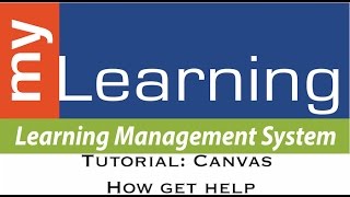 myLearning: How to get help in Canvas