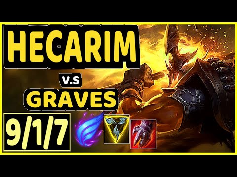 HECARIM vs GRAVES - 9/1/7 KDA JUNGLE GAMEPLAY - EUW Ranked DIAMOND