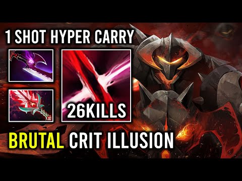 Unlimited Crit Illusion Brutal Hit Like a Truck 1v5 Hyper Carry Chaos Knight Dota 2