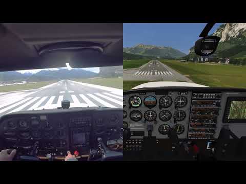 Aerofly FS 2 vs Real Life: Innsbruck (LOWI) Landing in a Cessna 172