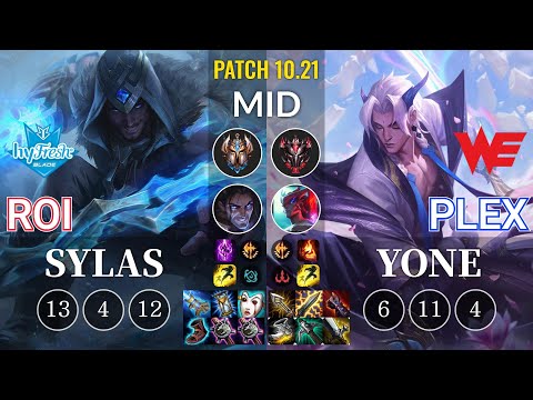hyF Roi Sylas vs WE Plex Yone Mid - KR Patch 10.21