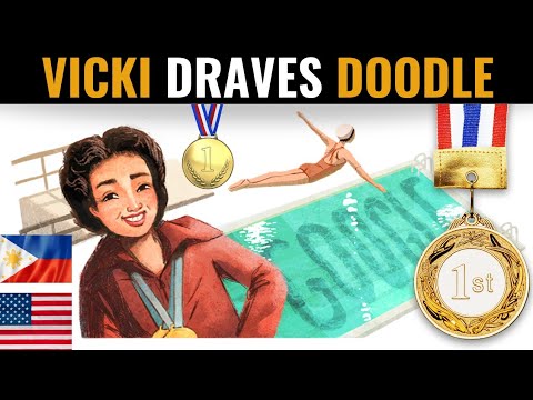 Google Doodle for Vicki Draves | Celebrating the First Asian American Olympic Gold Medalist
