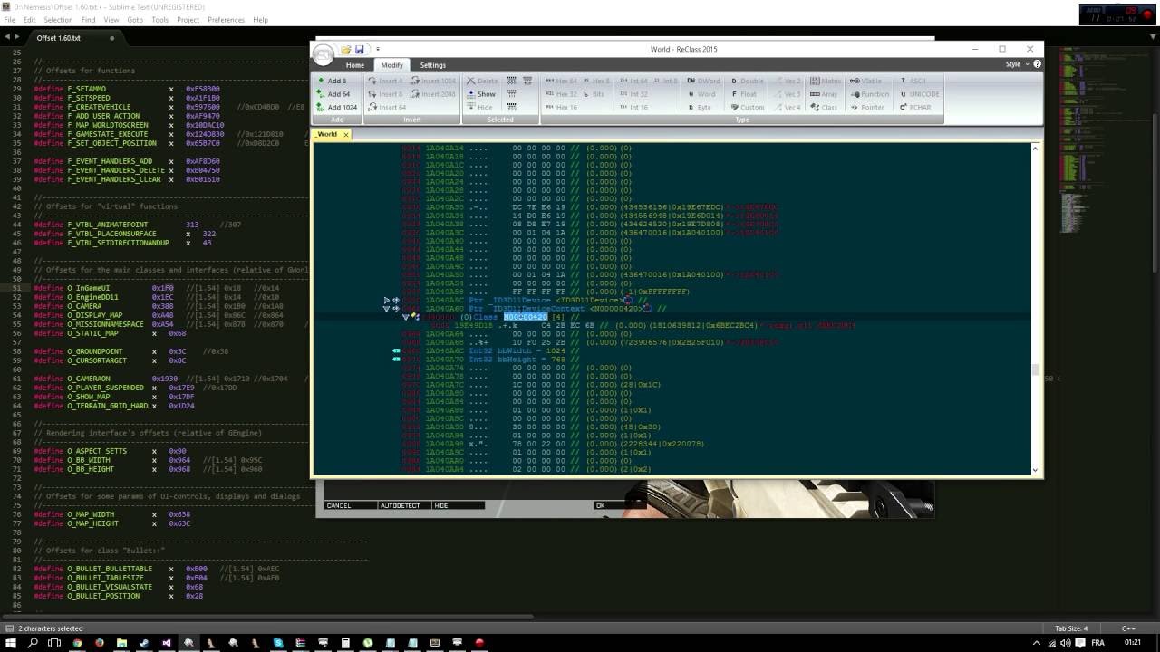 ARMA 3 - Reverse Engineering on IDA Pro & Reclass 2015 #1