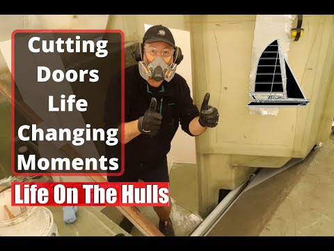 Ep0132 - Cutting doors and Major Steps - Catamaran Build Series