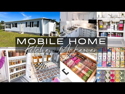 ULTIMATE MOBILE HOME KITCHEN MAKEOVER | Mobile Home Cleaning | Kitchen Organization Ideas with TEMU Video