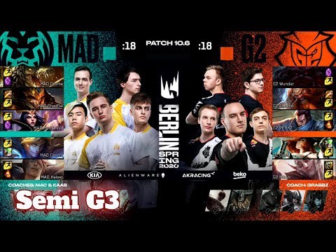 G2 Esports vs Mad Lions - Game 3 | Semi Final PlayOffs S10 LEC Spring 2020 | G2 vs MAD G3