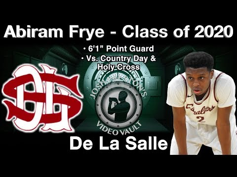 Abiram Frye (De La Salle 2020 PG) - Vs. Country Day & Holy Cross Highlights