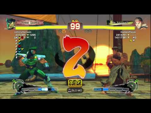 JohnryHenson [M.Bison] Vs GamesPlayer [Ryu] SSF4 AE Online Ranked Matches - PSN