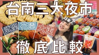 台南夜市比較🔍ガイドブックに載ってない隠れグルメ大公開!花園夜市vs.大東夜市vs.武聖夜市 徹底解説します✨ | タピオカ、ジーパイ、牡蠣オムレツ、餃子、フルーツ飴