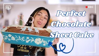 Perfect Chocolate Sheet Cake Recipe + DIY Cake Toppers