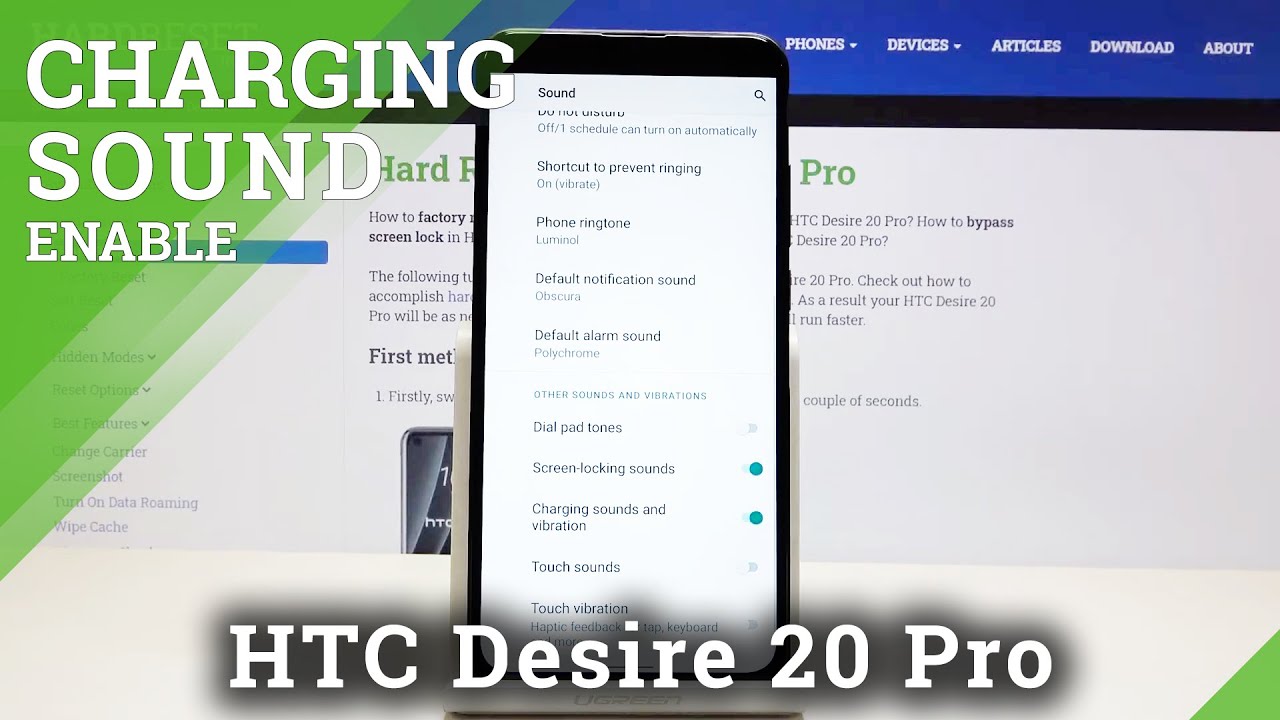 How to Turn On / Off Charging Sounds in HTC Desire 20 Pro – Find Charging Sound Settings